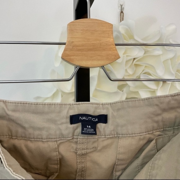 Nautica Pants Khaki Tan Cropped Ankle Length Cotton Stretch Size 14 - Picture 4 of 5